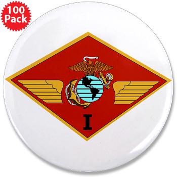 1MAW - M01 - 01 - 1st Marine Aircraft Wing with Text - 3.5" Button (100 pack)